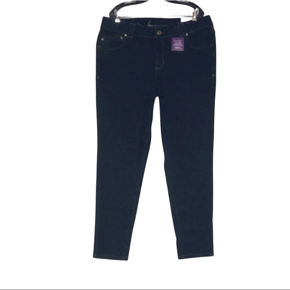 Lane Bryant Womens Jeans sz 18 Short Genius Fit Slim Boot Cut Blue Stretch NEW
